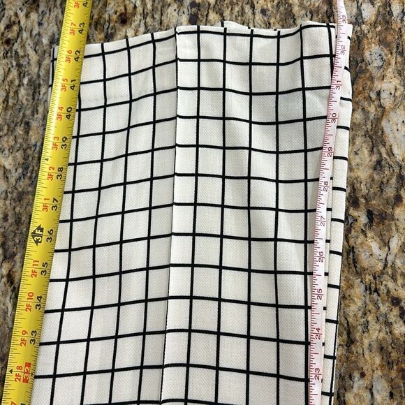 ETRO Made In Italy Cream And Black Window Check Flared Leg Pants Size 44 - Picture 9 of 13